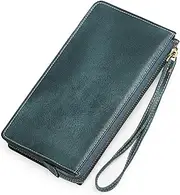 [GAEKEAO] Ladies Purse,Large Capacity Leather Women's Wallet RFID Blocking with Multiple Card Slots and Roomy Compartment