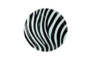 Grindstore Zebra Stripes Circular Glass Chopping Board (White/Black) (One Size)