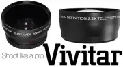 2Pc Lens Set Pro HD Telephoto & Wide Angle Lens Kit For Canon EOS Rebel T3 T3i