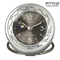 在飛比找PChome商店街優惠-ATOP｜世界時區腕錶－24時區金屬鬧鐘(金屬綠)