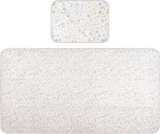 Pastel Pink Blue Flowers Cooling Baby Mattress Protector Pads 28" x 52" Washable Pads for Kids for Baby&Toddler