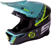Shot Furious Storm Motocross Helmet, black-green, Size 2XL for Men Black Green