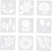 18pcs Cartoon Plant Painting Stencils for DIY Hollow Out Drawing Templates to Enhance Creativity and Fine Motor Skills for Scrapbooking and Crafts Mixed Style