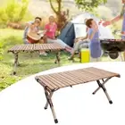 17.5"Wooden Portable Camping Picnic Table Indoor/Outdoor Folding Picnic Table
