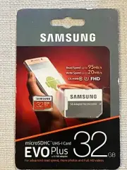 Samsung EVO Plus microSDHC MB-MC32G Memory Card UHS-I w/ SD adapter 32GB