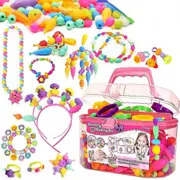Generic Snap Pop Beads For Girls Toys,kids Jewelry Making Kit Diy Bracelets Necklace