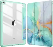 MCC iPad Pro 11" 4th Gen Case Cover Clear Back Pencil Holder Apple Marble [Green]