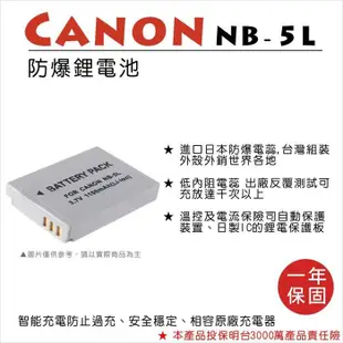 【ROWA 樂華】FOR CANON NB-5L 電池 SX200 SX210 IS S100 S110 SX220HS