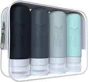 Zafit TSA Approved 3oz Leakproof Travel Bottles for Toiletries, Refillable Containers for Shampoo Conditioner Lotion Body Wash (Multicolored A)