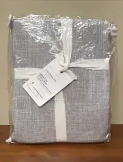 NEW Pottery Barn Brixton Textured Blackout Curtains S/2 Heathered Gray 50x96"