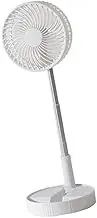Desk Fan,Folding Portable Telescopic Floor/USB Stand Fan with 3600mAh Rechargeable Battery,4 Speeds Quiet Adjustable Height and Head Great for Office Home Outdoor Camping