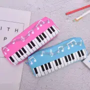 Music Notes Piano Keyboard Pencil Case Pen Bags Large Capacity Stationery Off CR