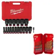 Milwaukee Impact Titanium Drill Bit Set + Socket Set 1/2" Drive SAE (41-Piece)