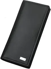 Leather Women's Wallets Women's Wallets Leather Coin Purses Checkbook Holders 8 Card Holders,Black