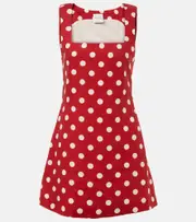 [Posse] Posse Alice polka-dot linen minidress UK 8 red