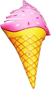 Cabilock Ice Cream Cone Floats for Boys and Girls Inflatable Pool Toys Beach Holiday Floating Row