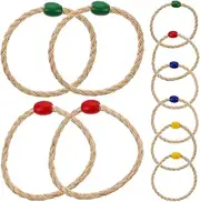 HONMEET Twine Ring Game 10pcs Educational Ring Toss Toys for Boys and Girls Hand Eye Coordination Development Random Color