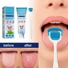 2pcs Clean Tongue Brush Set Bad Breath Remove Gentle Deep Cleaning Tongue Ge FTD