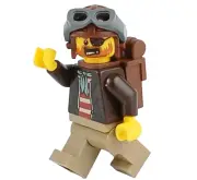 LEGO® 2022 Minifigure Town Stuntz Driver Chuck D Goldberg Shark Jacket Cty1499
