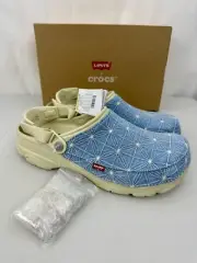 Men's Size 13 Crocs Classic All-Terrain Clog Levi's Sashiko Light Wash Denim New