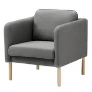 VISKABACKA armchair, Skartofta black/light grey