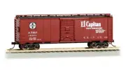 Bachmann 40' Steel Boxcar Santa Fe #140721, El Capitan - HO Scale