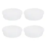 T-Shaped Silicone Rubber Hollow Plug for 59 to 61mm Hole White 4 Pieces