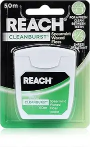 Reach Cleanburst Spearmint Waxed Dental Floss 50 m Length