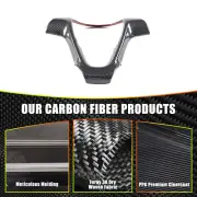 Real Carbon Fiber Steering Wheel Button Frame Trim For Smart Fortwo 2009-2015