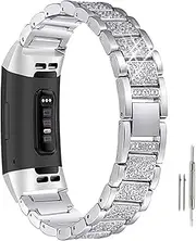 Metal Bands compatible with Fitbit Charge 6/Charge 5,Adjustable Metal Watch Bands straps Bracelets,Stainless Steel Wristbands Replacement for Women Men,Smart Watch Accessories