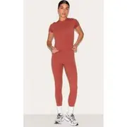 Petite Paprika Sculpt High Waist Gym Leggings, Paprika
