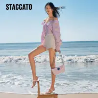 在飛比找蝦皮購物優惠-Staccato 2023夏季新款仙女款一字涼鞋戶外拖鞋通勤