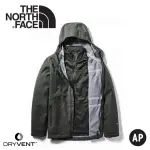 【THE NORTH FACE】男 兩件式DRYVENT防水刷毛保暖外套《黑》3VSI/防水外套(悠遊山水)