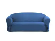 SureFit Duck Solid Box Cushion Sofa One Piece Slipcover, Relaxed Fit, 100%
