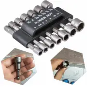 14pcs Power Nut Driver Drill Bit Set Hexagonal Shank Hex Nut Socket Tool Adapter