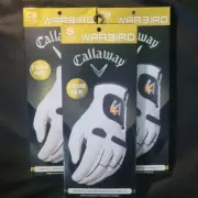 Men's Callaway Warbird 2 Pack White Golf Gloves Right Small