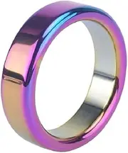 Penis Rings Sexy Metal Rainbow Penis Rings Cock Rings Penis Ring Erection Male Ball Sex Toys for Men (Ring Diameter 41mm)