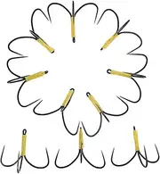 GANAZONO Treble Hooks for Freshwater Saltwater Fishing Durable Carp Trout Bait Holder Hooks Enhanced Grip Penetrative Design for Improved Catch Rate