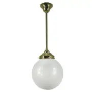Sheffield Frost Etch 8&quot; Shade w 1/2&quot; x 1/2m Rod Pendant