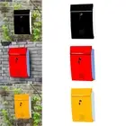 Locking Mailbox Wall Mounted Key Drop Box Postbox Outdoor Letter Box for