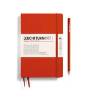 Notebook Hardcover Paperback, Ruled, 219 Pages (Fox Red) - B6+