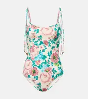 [Chloe] Chloé Floral swimsuit AU 10 blue