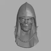 Zombie Knight Medieval Undead custom head for action figures