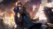 Anime sword excalibur warrior women blonde saber fate Playmat Gaming Mat