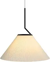 CJLWSLCO Scandinavian Single Head Pleated Cream Wind Chandeliers Bedroom Dining Room Living Room Study Decoration Hanging Lamp LED E27 Light Source Pendant Lightled Modern Simple Home Lighting Fixture