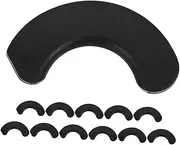 12pcs Fitness Equipment Shock Absorbing Pads Gym Accessories Dumbbell Pad for Women Bench Press Pad Dumbbell Grip Pads Barbell Hip Thrust Pad Fitness Protective Pad Plastic Black