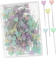 jojofuny 200Pcs Heart Head Sewing Pins for Quilting DIY Crafts Straight Locating Pins for Clothing Embroidery Wedding Decoration Party Use Convenient Storage Case