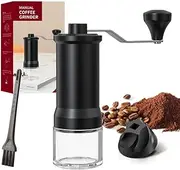 Emapoy Coffee Grinder, Adjustable Manual Coffee Grinder with Ceramic Burr, Hand Coffee Grinder for Beans, Nut, Pepper