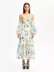 BMWT ALICE MCCALL BLUEBELL ROLLING MEADOWS MIDI DRESS - SIZE 10 AU/6 US (RRP $4