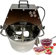 Sauce Stirrer Machine Automatic Mixer,10L Automatic Stirrer Pot Scraping Bottom with Double Stirring Paddle&Auxiliary Fan&Lighting, Electric Stirrer Pot for Jam/Custard Cream/Solid Filling